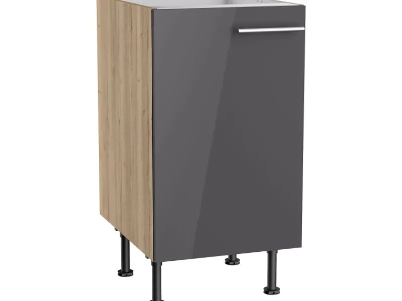 Best Küchen-Spülenunterschrank Jonte984 45x87x58,4cm Anthra.-WildEiche Küchenschränke
