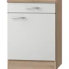 Best Optifit Küchen-Unterschrank Dakar286 60 cm x 84,8 cm x 60 cm Weiß-Eiche