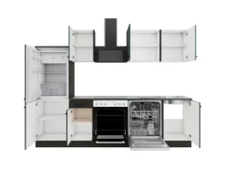 Best Optifit Küchenzeile KPVM 2742OE-9+ V405/M420 o. E-Geräte Steingr./Anthr. 270cm