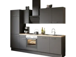 Optifit Besteckkästen|Kochfelder<Küchenzeile Optikoncept Ingvar 270 cm Anthrazit