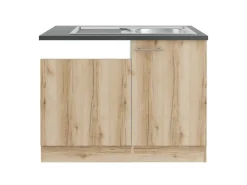 Sale Optifit Livorno290 Küchen-Spülenunterschrank Wildeiche Nachbildung