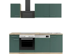 Sale Optifit Savona405 Küchenzeile 210 cm Steingrün