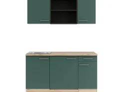 Sale Optifit Savona405 Miniküche 150 cm Steingrün