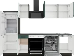Sale Optifit Verona405 Küchenzeile 270 cm Steingrün