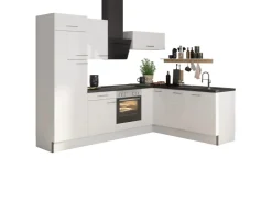 Optifit Winkelküchen<Winkelküche Optikoncept Rurik ohne E-Geräte 270 cm Weiß