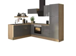 Optifit Winkelküche Optikoncept Jonte 270 cm Anthrazit-Wildeiche Nachb.
