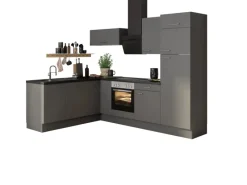 Discount Winkelküche Optikoncept Mats ohne E-Geräte 270 cm Basaltgrau Winkelküchen|Einbauküchen