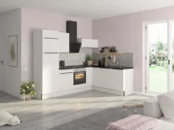 Optifit Winkelküchen|Besteckkästen<Winkelküche Optikoncept Arvid ohne E-Geräte 270 cm Weiß