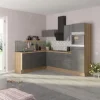 Optifit Winkelküchen|Besteckkästen<Winkelküche Optikoncept Jonte ohne E-Geräte 270 cm Anthrazit-Wildeiche