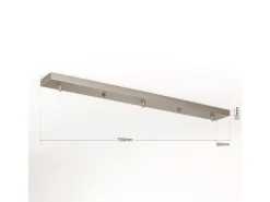 Clearance Orion Lightstyle Deckenbaldachin 3 Auslässe 70 cm x 8 cm Silber