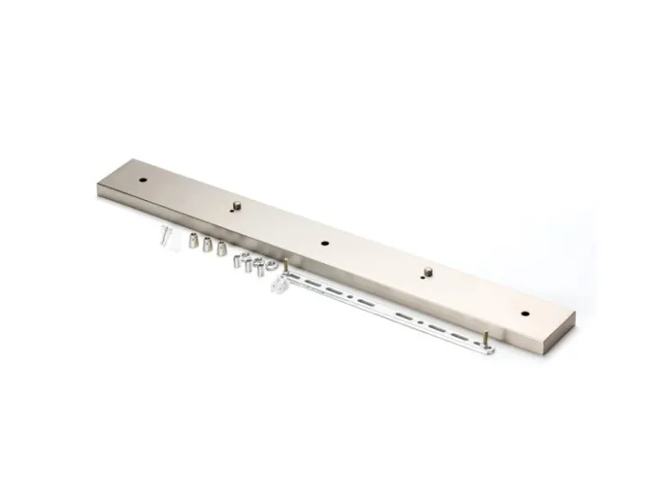 Clearance Orion Lightstyle Deckenbaldachin 3 Auslässe 70 cm x 8 cm Silber