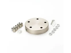 New Orion Lightstyle Deckenbaldachin 5 Auslässe Ø 120 mm Silber