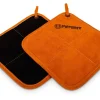 Hot Aramid Topflappen Paar Schwarz-Orange Herde