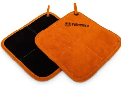 Hot Aramid Topflappen Paar Schwarz-Orange Herde