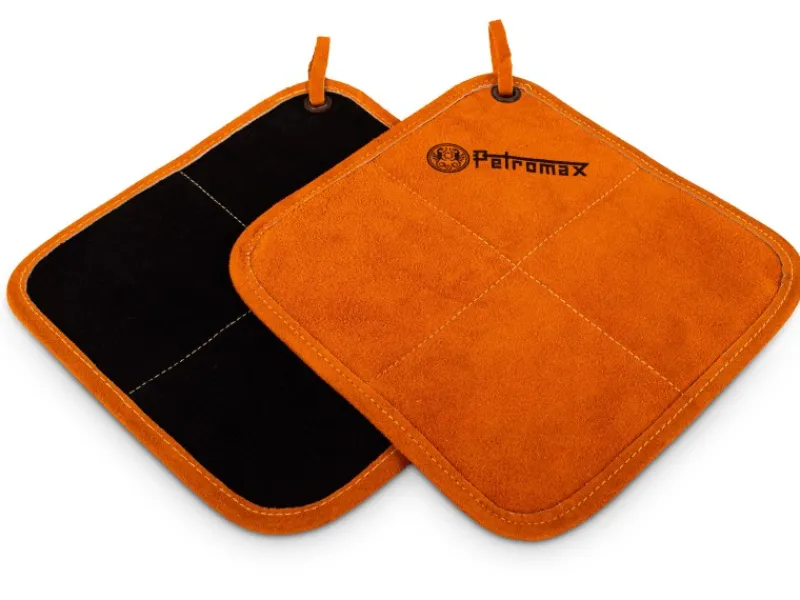 Hot Aramid Topflappen Paar Schwarz-Orange Herde