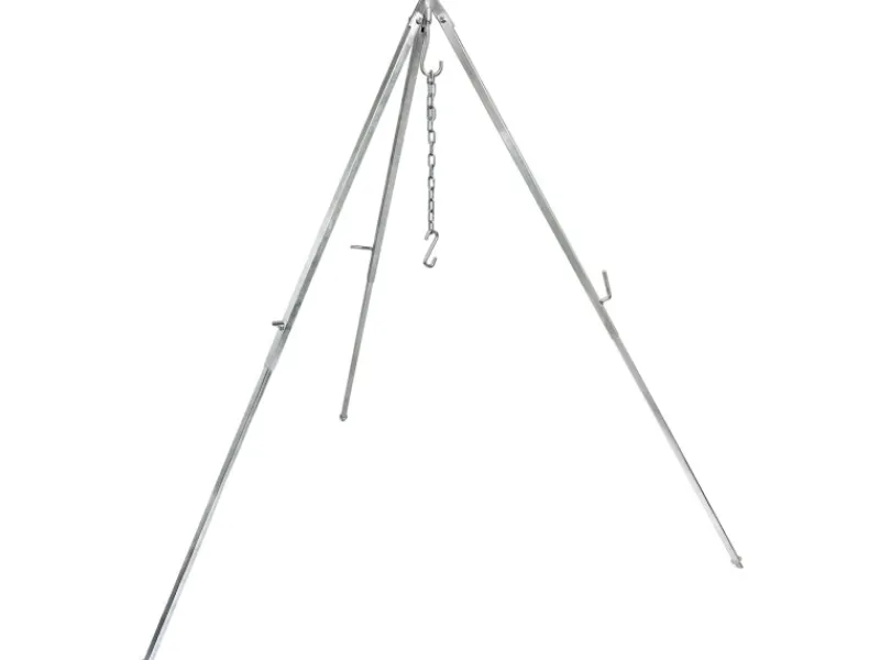 New Dreibein-Set mit Kette & Haken D1 Stahl Aufstellhöhe 88 cm - 144 cm Töpfe