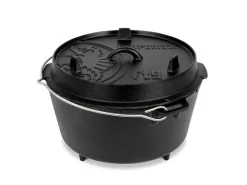 Sale Dutch Oven Set FT9-Scrub Schwarz mit Standfüßen 7,5 l Ø 23,9 cm Pfannen|Töpfe