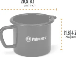 Hot Petromax Emaille Milchtopf 1,4 l Schwarz