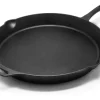 Sale Feuerpfanne FP40-T Schwarz mit Stiel Gusseisen Ø 40 cm Herde