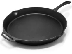 Sale Feuerpfanne FP40-T Schwarz mit Stiel Gusseisen Ø 40 cm Herde