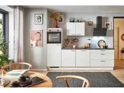 Best Pino Küchenzeile 270 cm Weiß Anschlag links 1 Geräteschrank