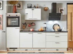 Best Pino Küchenzeile 270 cm Weiß Anschlag links 1 Geräteschrank