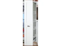 Best Küchenzeile 270 cm Weiß matt Anschlag links 1 Geräteschrank Kühlschränke