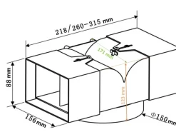 Hot PKM Universal-Abluftweiche AT150-4 für PKM Dunstabzugshauben Wandhauben