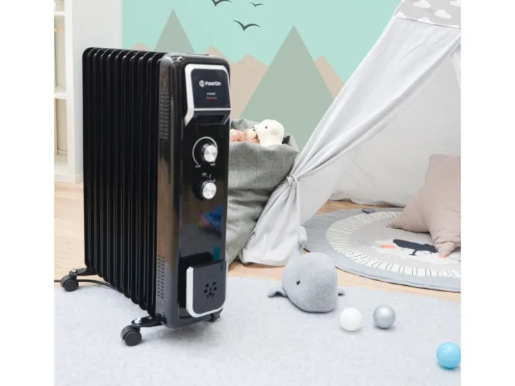 Sale PowOn Ölradiator 1000-2500 Watt 11 Rippen mit Wäschetrockner & Luftbefeuchter