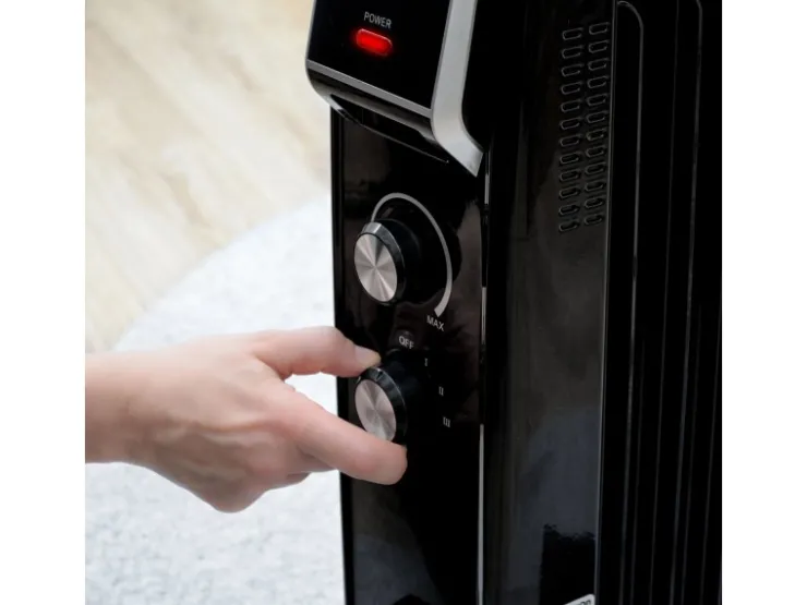 Sale PowOn Ölradiator 1000-2500 Watt 11 Rippen mit Wäschetrockner & Luftbefeuchter