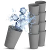 Hot Becher Kunststoff Grau 0,2 Liter 8er Pack Geschirr