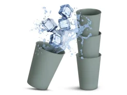 Discount Becher Kunststoff Grün 0,2 Liter 4er Pack Geschirr