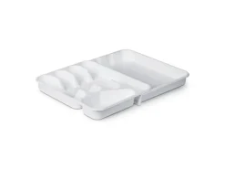 Discount ProHome Besteckkasten 33,5 x 26 x 4,5 cm Weiß Ausziehbar