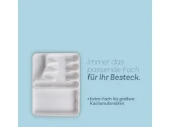 Discount ProHome Besteckkasten 33,5 x 26 x 4,5 cm Weiß Ausziehbar