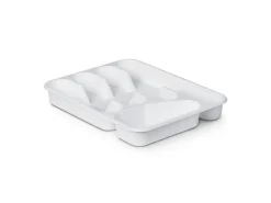 Hot ProHome Besteckkasten 33,5 x 26 x 4,5 cm Weiß