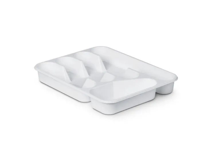 Hot ProHome Besteckkasten 33,5 x 26 x 4,5 cm Weiß