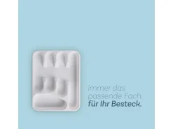 Hot ProHome Besteckkasten 33,5 x 26 x 4,5 cm Weiß