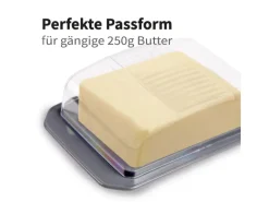 Sale Butterdose Mit Transparentem Deckel Anthrazit Kühlschränke