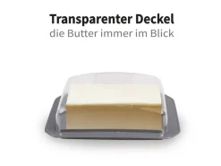 Sale Butterdose Mit Transparentem Deckel Anthrazit Kühlschränke