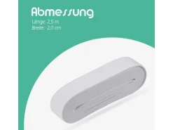Outlet ProHome Gummiband 2,5 m x 2,0 cm Weiß