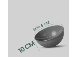Sale ProHome Kunststoff Schüssel BPA Frei 255 x 10 cm Grau 2er Pack