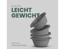 ProHome Geschirr<Kunststoff Schüssel BPA Frei 1,55 x 6 cm Grau 8er Pack