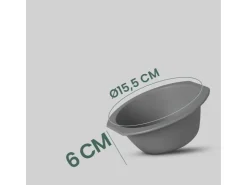 ProHome Geschirr<Kunststoff Schüssel BPA Frei 1,55 x 6 cm Grau 8er Pack