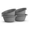 Kunststoff Schüssel BPA Frei 1,55 x 6 cm Grau 4er Pack Geschirr