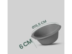 Kunststoff Schüssel BPA Frei 1,55 x 6 cm Grau 4er Pack Geschirr