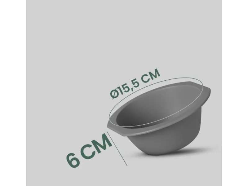 Kunststoff Schüssel BPA Frei 1,55 x 6 cm Grau 4er Pack Geschirr