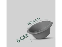 Outlet Kunststoff Schüssel BPA Frei 1,55 x 6 cm Grau 16er Pack Geschirr