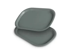 Clearance Kunststoff Tablett BPA Frei 377 x 277 cm Grün 2er Pack Geschirr