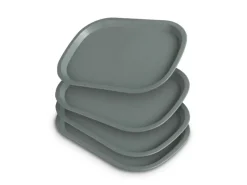 Hot Kunststoff Tablett BPA Frei 377 x 277 cm Grün 4er Pack Geschirr