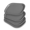 Online ProHome Kunststoff Tablett BPA Frei 377 x 277 cm Grau 4er Pack